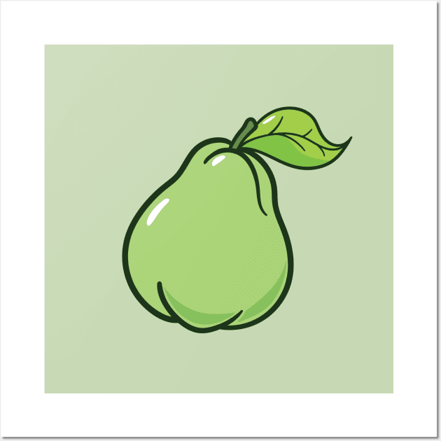 cute pear Wall Art by ArtStopCreative